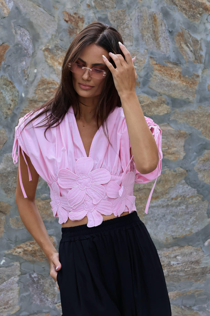 Pink Flower Top