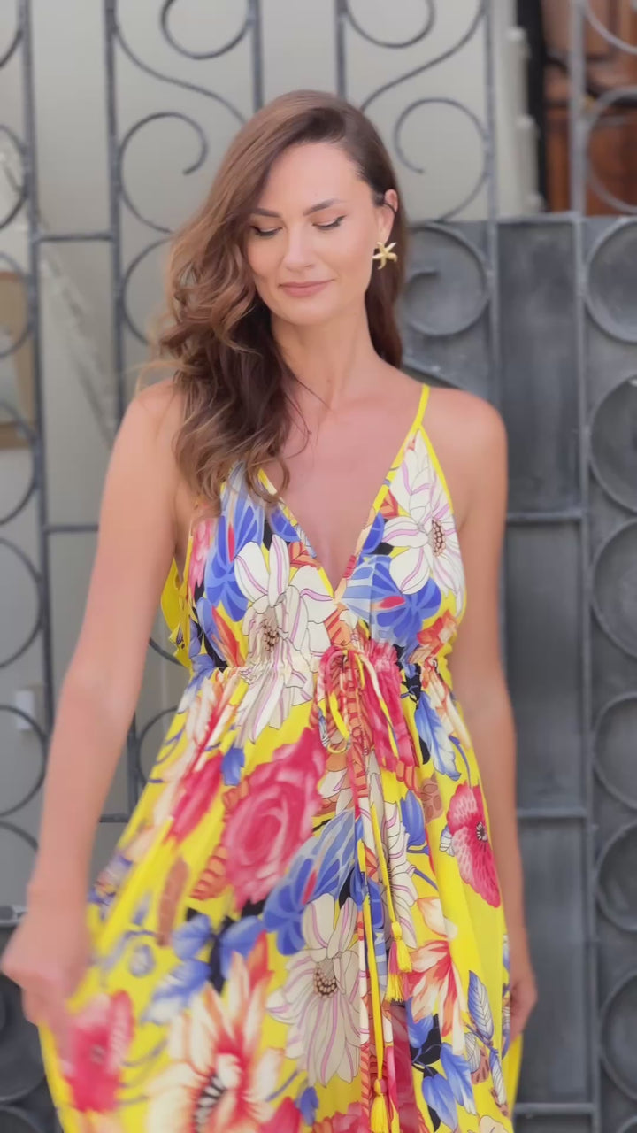 Golden Garden Maxi Dress